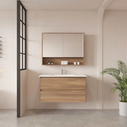 HERA 900mm Wall-Hung Vanity - Elegant  Oak mercioaustralia