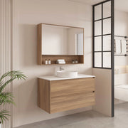 HERA 900mm Wall-Hung Vanity - Elegant  Oak mercioaustralia