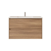 HERA 900mm Wall-Hung Vanity - Elegant  Oak mercioaustralia