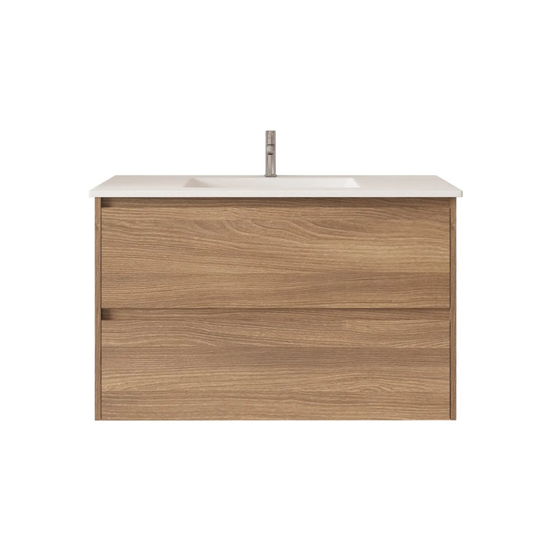 HERA 900mm Wall-Hung Vanity - Elegant  Oak mercioaustralia