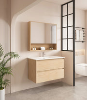 HERA 900mm Wall-Hung Vanity - Tas Oak mercioaustralia