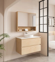 HERA 900mm Wall-Hung Vanity - Tas Oak mercioaustralia