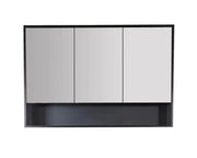 HERA 1200mm Shaving Cabinet - Black Oak - FIL Kitchen Bathroom