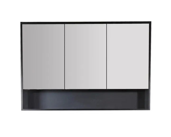 HERA 1200mm Shaving Cabinet - Black Oak - FIL Kitchen Bathroom