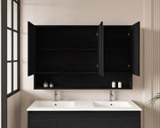 HERA 1200mm Shaving Cabinet - Black Oak - FIL Kitchen Bathroom