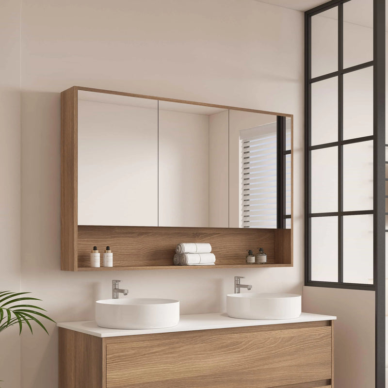 HERA 1200mm Shaving Cabinet - Elegant Oak mercioaustralia