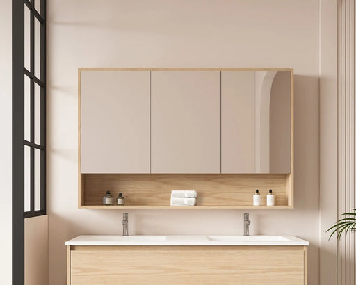 HERA 1200mm Shaving Cabinet - Tas Oak - FIL Kitchen Bathroom