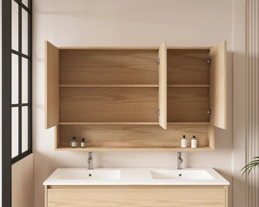 HERA 1200mm Shaving Cabinet - Tas Oak - FIL Kitchen Bathroom