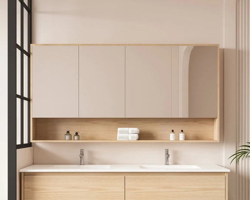 HERA 1500mm Shaving Cabinet - Tas Oak - FIL Kitchen Bathroom