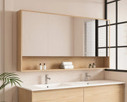 HERA 1500mm Shaving Cabinet - Tas Oak - FIL Kitchen Bathroom