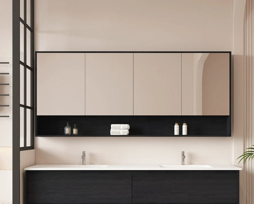 HERA 1800mm Shaving Cabinet - Black Oak mercioaustralia