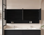 HERA 1800mm Shaving Cabinet - Black Oak mercioaustralia