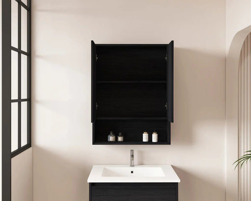 HERA 600mm Shaving Cabinet - Black Oak mercioaustralia