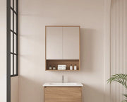 HERA 600mm Shaving Cabinet - Elegant Oak mercioaustralia