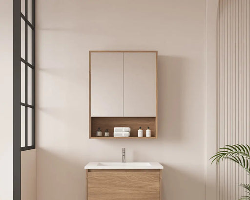 HERA 600mm Shaving Cabinet - Elegant Oak mercioaustralia