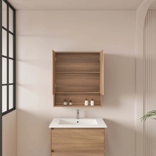HERA 600mm Shaving Cabinet - Elegant Oak mercioaustralia