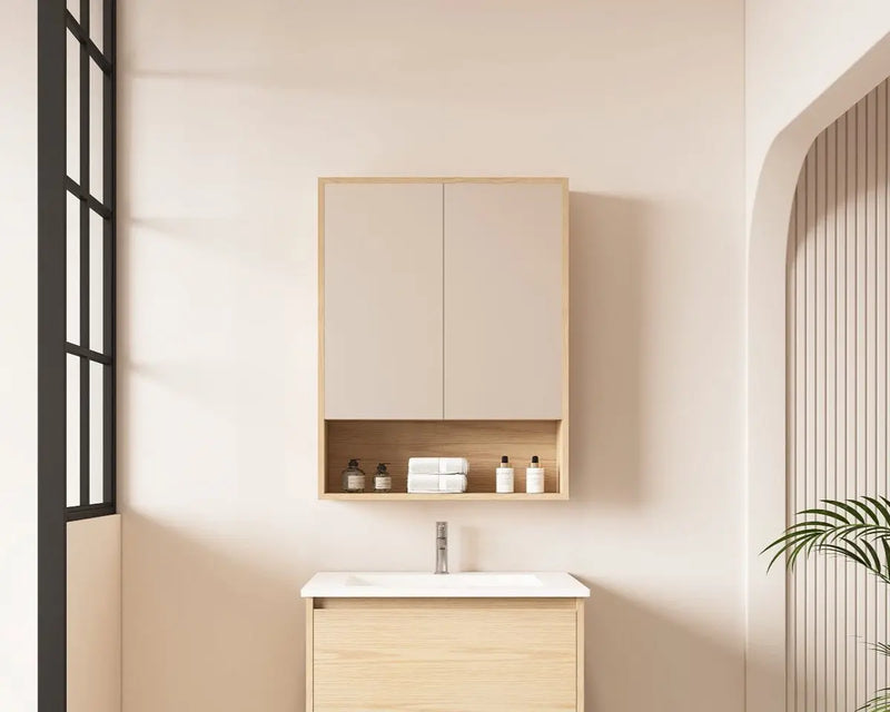 HERA 600mm Shaving Cabinet - Tas Oak mercioaustralia