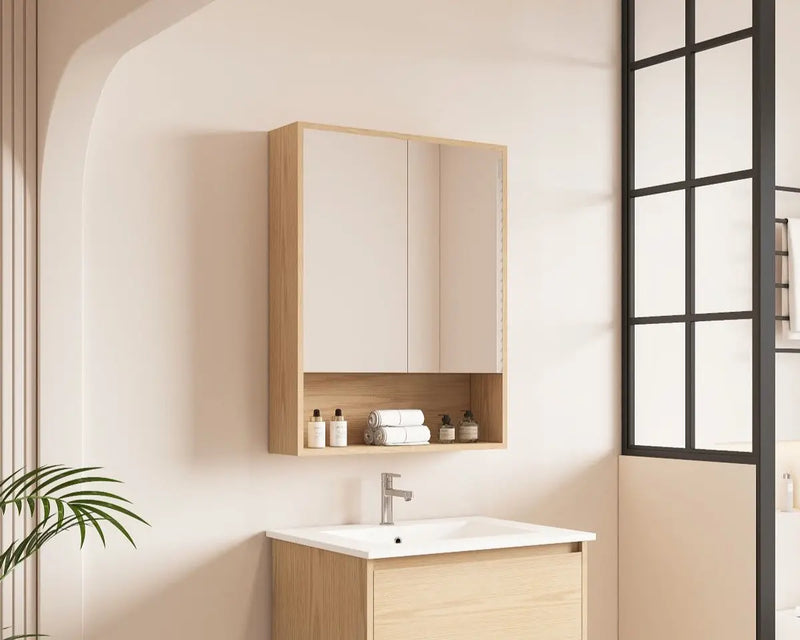 HERA 600mm Shaving Cabinet - Tas Oak mercioaustralia