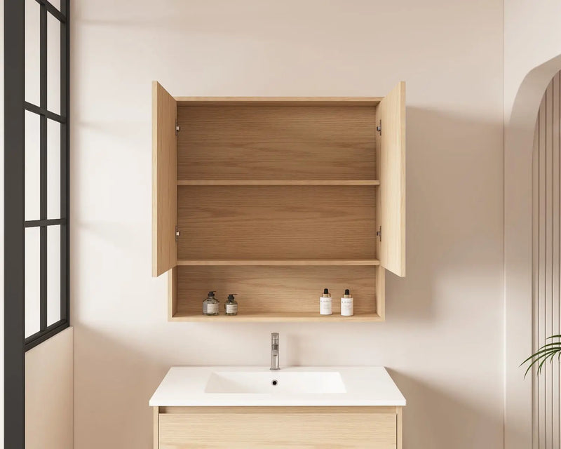 HERA 750mm Shaving Cabinet - Tas Oak - FIL Kitchen Bathroom