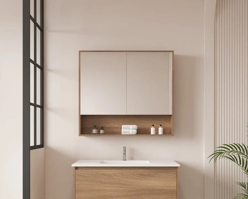 HERA 900mm Shaving Cabinet - Elegant Oak mercioaustralia