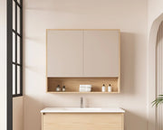 HERA 900mm Shaving Cabinet - Tas Oak mercioaustralia