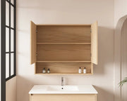 HERA 900mm Shaving Cabinet - Tas Oak mercioaustralia