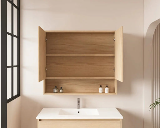 HERA 900mm Shaving Cabinet - Tas Oak - FIL Kitchen Bathroom