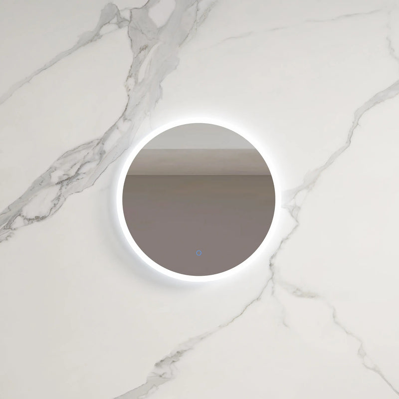 INFINITY HAMILTON FRAMELESS ROUND LED MIRROR TRIO COLOUR 600X600MM - FIL Kitchen Bathroom