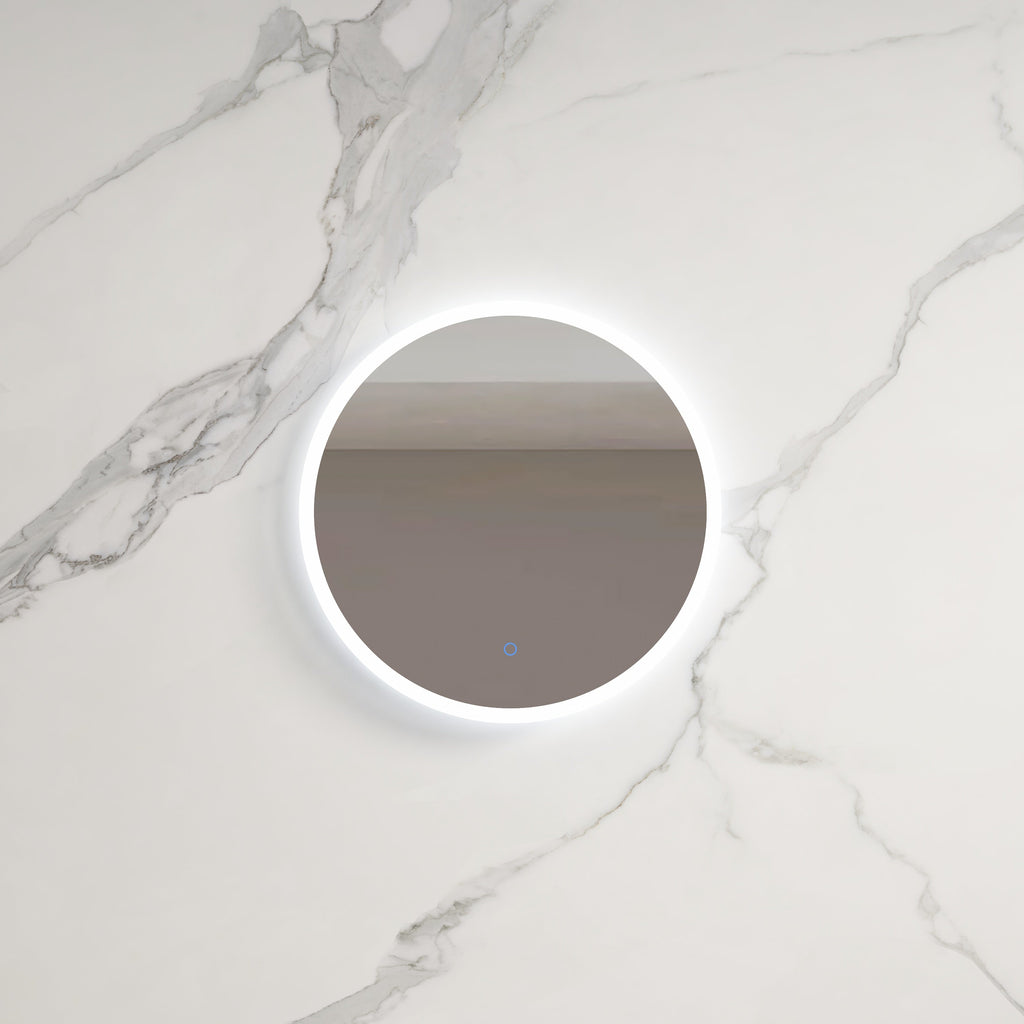 INFINITY HAMILTON FRAMELESS ROUND LED MIRROR TRIO COLOUR 600X600MM