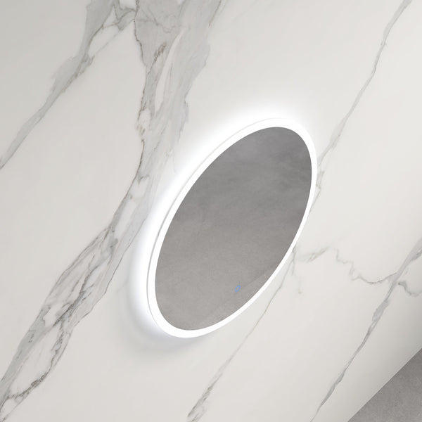 INFINITY HAMILTON FRAMELESS ROUND LED MIRROR TRIO COLOUR 600X600MM