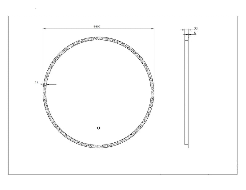 INFINITY HAMILTON FRAMELESS ROUND LED MIRROR TRIO COLOUR 800X800MM - FIL Kitchen Bathroom