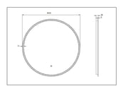 INFINITY HAMILTON ROUND LED MIRROR WITH GOLD ALUMINIUM FRAMED TRIO COLOUR 600X600MM - FIL Kitchen Bathroom