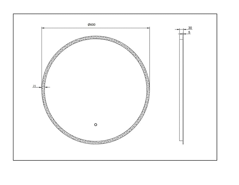 INFINITY HAMILTON ROUND LED MIRROR WITH GOLD ALUMINIUM FRAMED TRIO COLOUR 600X600MM - FIL Kitchen Bathroom