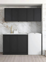 Hampshire Matte Black Wall Laundry Cabinet 630mm otti