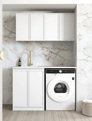 Hampshire Matte White Wall Laundry Cabinet 630mm otti