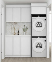 Hampshire Matte White Wall Laundry Cabinet 415mm otti