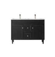 Harrington Floor Standing Vanity PVC Matte Black 1200mm/1500mm(Single/Double Bowl) - FIL Kitchen Bathroom