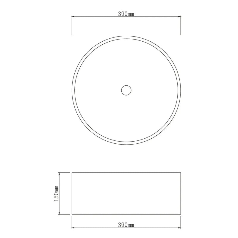 Above Counter Concrete Basin Matte Grey 390x 390x 150mm - FIL Kitchen Bathroom