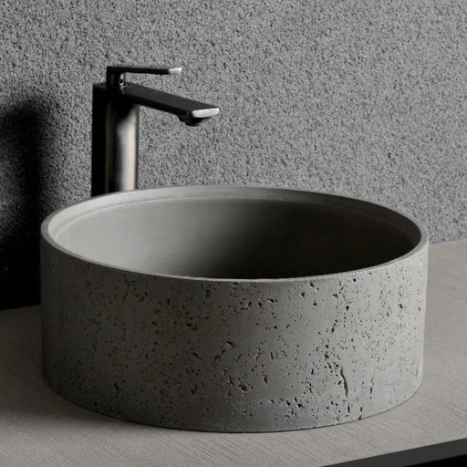 Above Counter Concrete Basin Matte Grey 390x 390x 150mm - FIL Kitchen Bathroom