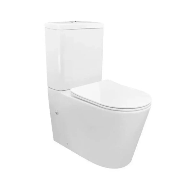 ATTICA GAIA WASHLET W/ REMOTE CONTROL AND INSPIRE TORNADO TOILET SUITE PACKAGE D-SHAPE GLOSS WHITE - FIL Kitchen Bathroom