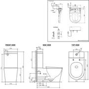 ATTICA GAIA WASHLET W/ REMOTE CONTROL AND INSPIRE TORNADO TOILET SUITE PACKAGE D-SHAPE GLOSS WHITE - FIL Kitchen Bathroom