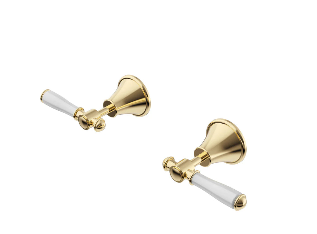 IKON Clasico Wall Top Assemblies Chrome/Brushed Nickel/Brushed Gold/Matt Black (CERAMIC HANDLE)