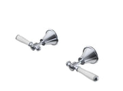 IKON Clasico Wall Top Assemblies Chrome/Brushed Nickel/Brushed Gold/Matt Black (CERAMIC HANDLE) - FIL Kitchen Bathroom