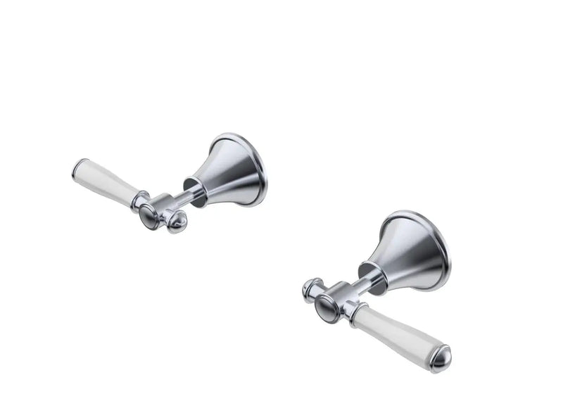 IKON Clasico Wall Top Assemblies Chrome/Brushed Nickel/Brushed Gold/Matt Black (CERAMIC HANDLE) - FIL Kitchen Bathroom