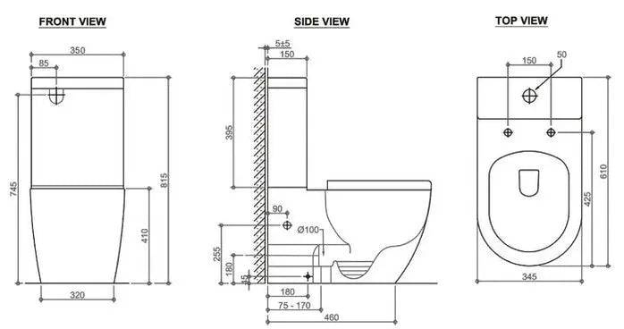 DELUSO RIMLESS TOILET SET FIL Kitchen Bathroom