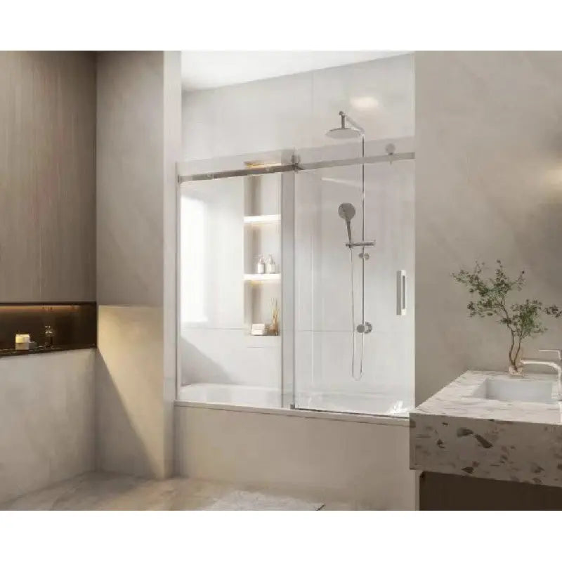 FRAMELESS SLIDING OVER BATHTUB Chrome/Black/Brushed Nickel/Gun Metal/Brushed Gold FIL Kitchen Bathroom