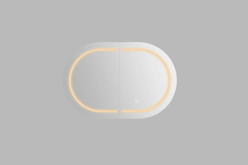 Allison Pill 3Lights PVC Shaving Cabinets LK-MAPLSV9060MW/MB-3Lights