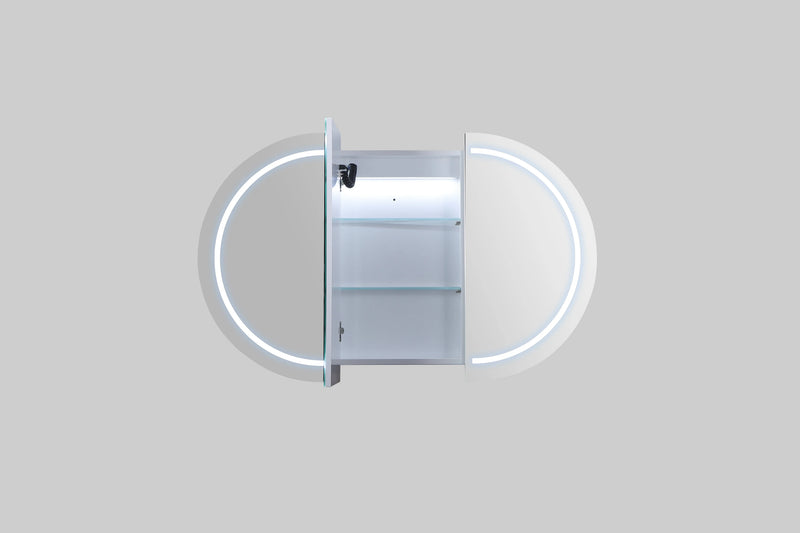 Allison Pill 3Lights PVC Shaving CabinetsLK-MAPLSV1275MW/MB-3Lights