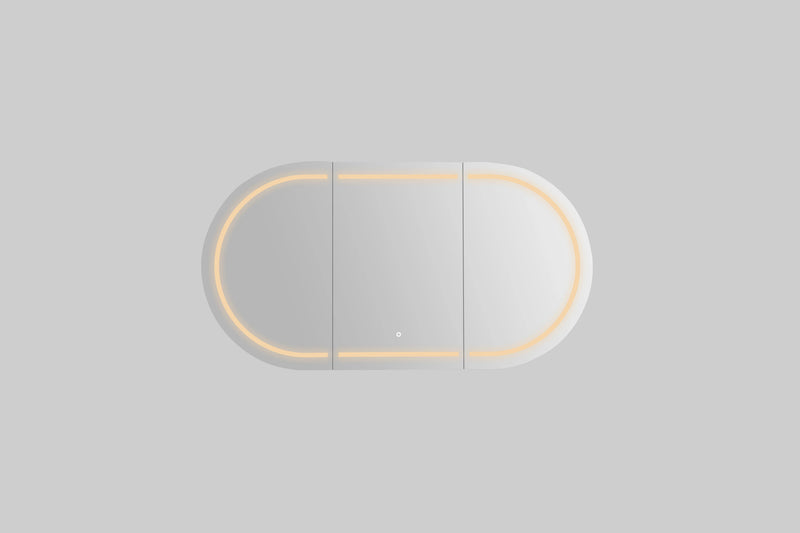 Allison Pill 3Lights PVC Shaving Cabinets LK-MAPLSV1580MW/MB-3Lights