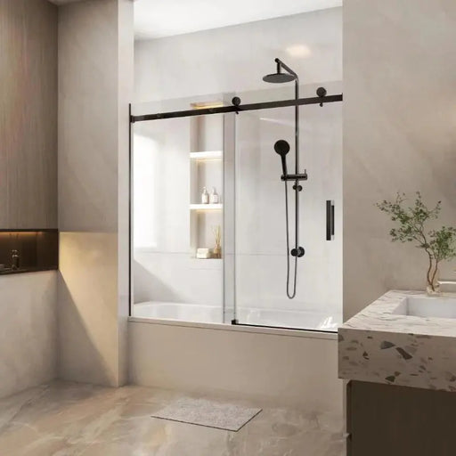 FRAMELESS SLIDING OVER BATHTUB Chrome/Black/Brushed Nickel/Gun Metal/Brushed Gold FIL Kitchen Bathroom